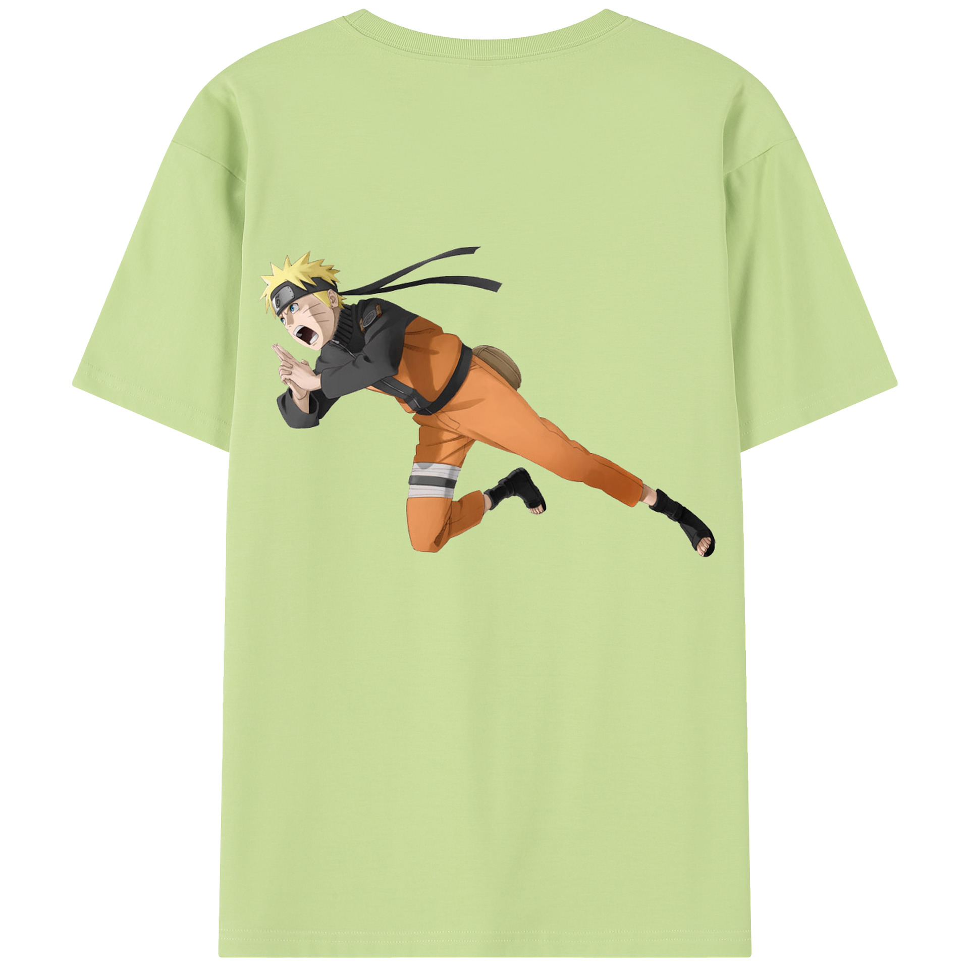 （画像用） NARUTO -ナルト- うずまき ナルト Uzumaki Naruto 綿100％半袖Tシャツ（背面プリント）